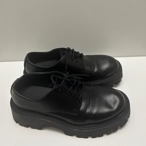 Zara Men's Black Bulky Leather Shoes Size 40EU (7US)
